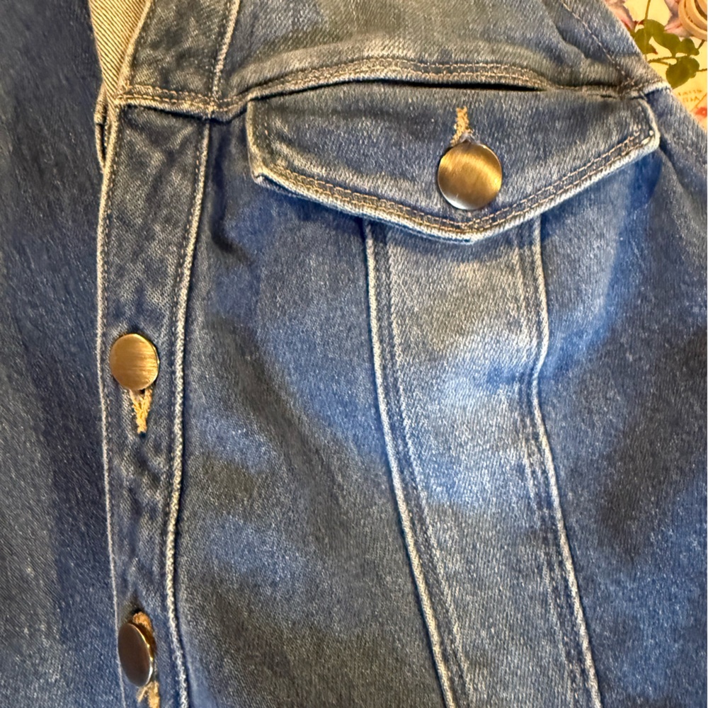 Frame Denim Blue Jeans Women's Le Slender Jumpsuit Overalls Size Medium 27 - Picture 12 of 12